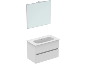 SMART COMPOSITIONS - Vanity unit with mirror and integrated washbasin _ Ideal Standard